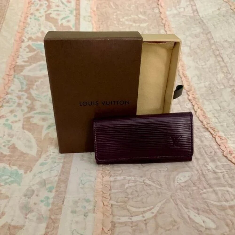 Louis Vuitton Purple Epi Multicles Key Case Holder w/ Box Dust Bag UNUSED